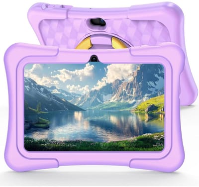 CRLYN® Kindertablet Vanaf 3 Jaar - Tablet Kinderen - 13-96GB - 7 inches - Paars