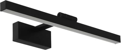 Badkamer wandlamp zwart 40 cm met draaibare arm en ingebouwde schakelaar - 8W neutraal wit 4200K IP45
