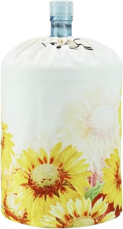 Waterdispenser Vat Stofhoes - Waterkoeler Cover Protector - Waterdispenser Decoreren - Met Ritssluiting - 27 x 38 cm - Zonnebloem