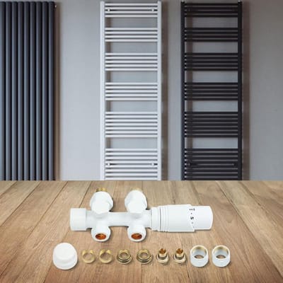 Thermostatische Radiatorklep - Verwarming Klep - Temperatuur Regelen - 7 Niveau Instelling - G1/2 Inch - Wit