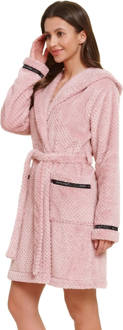 Doctor Nap Badjas Fleece Dames | Blush Rose SWW.5208 XL