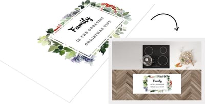 Keukenloper - Loper keuken - Kerst - Quote -Familie - 120x50 cm - Keukenloper vinyl