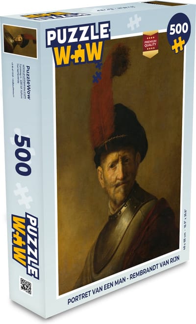 Puzzel Portret van een man - Rembrandt van Rijn - Legpuzzel - Puzzel 500 stukjes