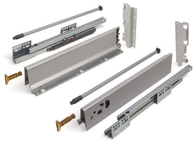 SOTECH Lasysteem SO-BOX Grijs Hoogte: 199 mm met Zijmontage Stang Diepte: 350 mm Lade stressbestendig tot 40 Kg Soft-Close