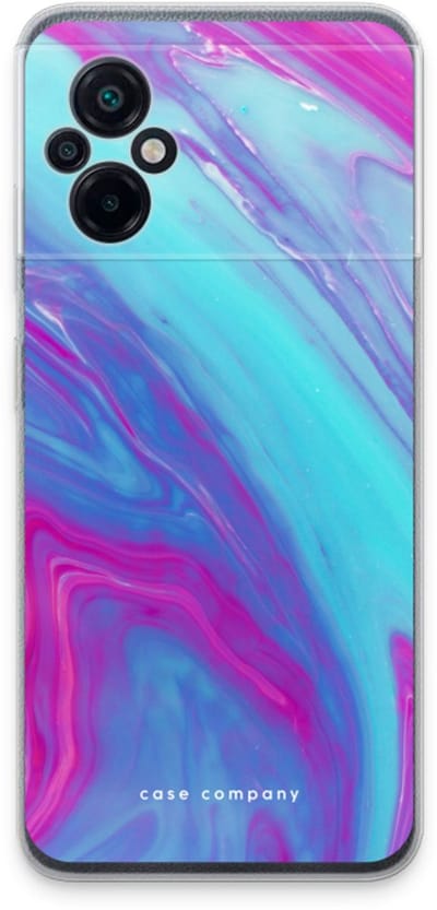 Case Company® - Hoesje geschikt voor Xiaomi Poco M5 hoesje - Zweverige regenboog - Soft Cover Telefoonhoesje - Bescherming aan alle Kanten en Schermrand