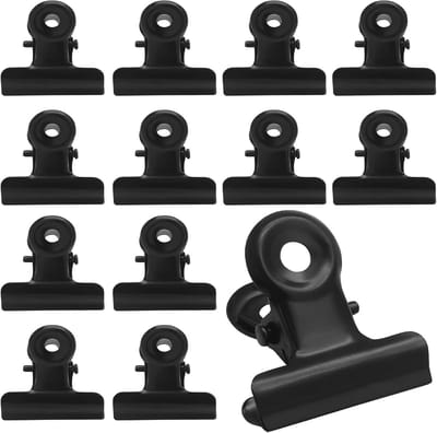 40 stuks kleine zwarte metalen bulldog clips 1,78 cm voor kantoor en knutselen