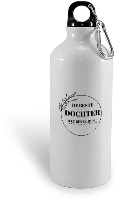 Hacebo® - de beste dochter dat ben ik dus waterfles - Dochter - beste dochter - liefste dochter - verjaardag - cadeau - kado - bedankje - geschenk - water fles - 400ML