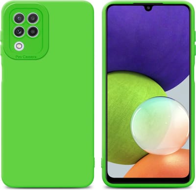 Cadorabo Hoesje geschikt voor Samsung Galaxy A22 4G in FLUID GROEN - Beschermhoes gemaakt van flexibel TPU silicone Cover Fluid Case