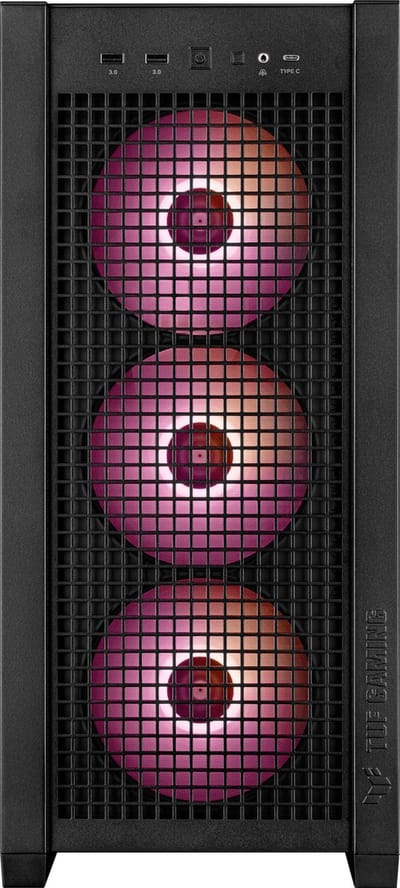 ASUS TUF Gaming GT302 ARGB Zwart - Pc-behuizing - Tower - ATX - EATX - Micro-ATX - Mini-ITX