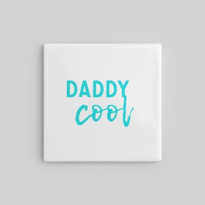 Daddy Cool Tekst Decoratieve Tegel 15×15 cm – Leuke Cadeautegel voor Vader, Huis & Kantoor Decor