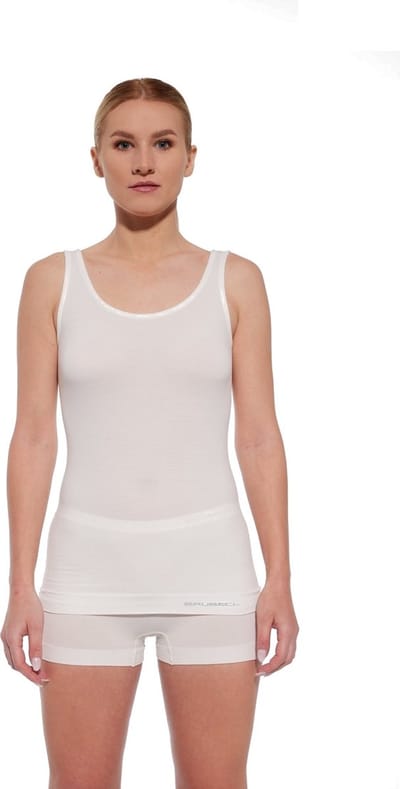 Brubeck Comfort Merino Hemd - Naadloos, Merino Wol Blend Onderhemd - Roomwit M