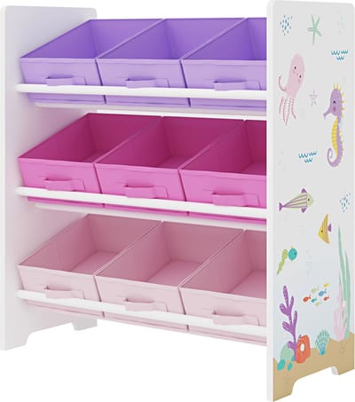 Kinderrek Boiro 59,5x62x29,5 cm oceaan motief [en.casa]