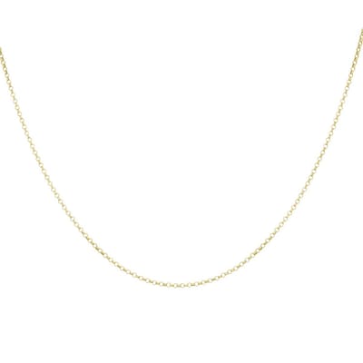 Lucardi Dames Ketting jasseron - 9 karaat - Ketting - Cadeau - 41 cm - Geelgoud