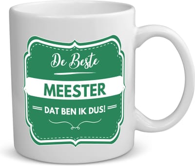 Akyol - de beste meester koffiemok - theemok - Meester - beste meester - school - verjaardagscadeau - afscheidscadeau - 350 ML inhoud