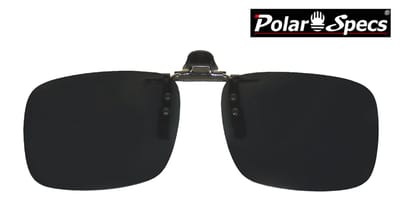 Polar Specs® 42x132 mm. Aluminium Opklapbare Voorhanger – Clip on Zonnebril – Brilclip – Voorzetbril – Polariserend Zwart standaard Cat.3 – Unisex