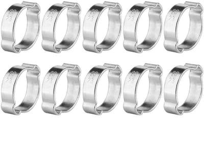 Dailygoods- Slangenklem Set van 10 - Roestvrij Staal - Verstelbaar - Galvaniseerd - Professioneel Gepolijst - Voor Slangen van 5-23mm