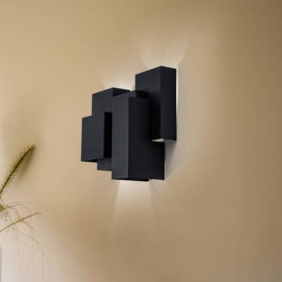 Luminex Wandlamp Wand, zwart, 5 x G9, staal