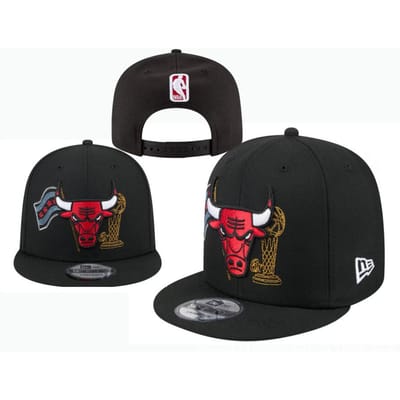 Nieuwe Basketbalpet Stierenkop Heren- en Damesverstelbare Pet Zonnehoed Hip Hop Pet Directe Verkoop Hoofd Stier Platte Rand Pet black