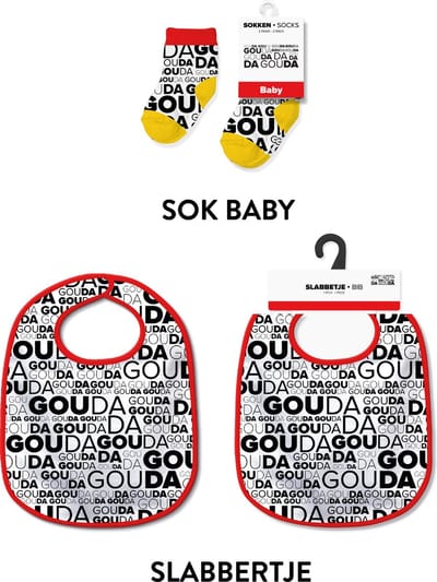 Slabbetjes en sokken met tekst - Baby cadeautjes en kraamcadeautjes - Gouda