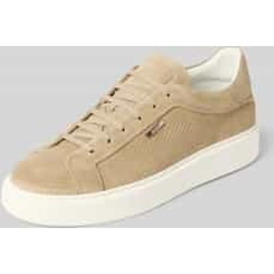Sneakers van leer met labeldetail Model 'ARTEM'