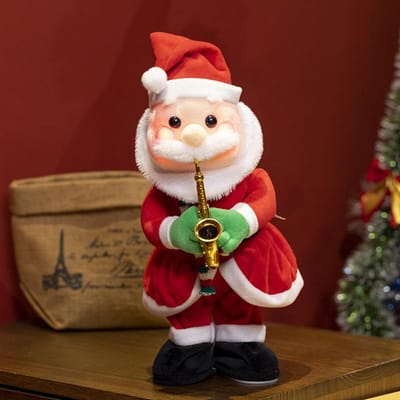 Creatieve Elektrische Kerst Pluche Speelgoed Dansend Muziek Praten Rendier Kerstman Sneeuwman Cadeaus Voor Kinderen Jongens Meisjes about 35cm