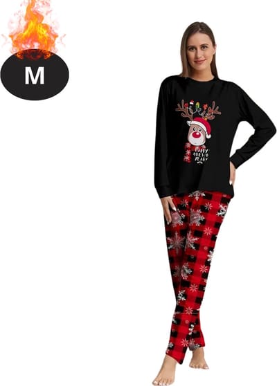 Bovista Kerst Pyjama - Dames - Kerstpyjama - Vrouwen - Slaapkleding Volwassenen - Set - Broek - Shirt - Christmas - Maat M