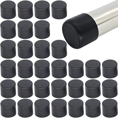 Opvouwbare Stoel Been Caps - 32 Stuks PVC Vloerbeschermers voor Ronde Stoelen - Zwart