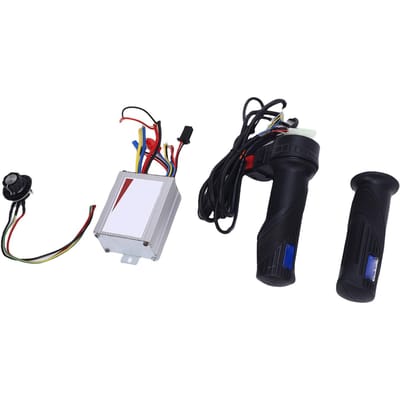 12V500W Elektrische Fiets Motor Controller Kit Snelheidsregeling Handvat Knop Schakelaar Kit voor Driewielers Scooters black