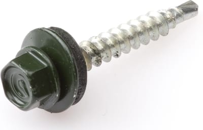 Dak & Gevel - Profielplaatschroef - 4,9 x 35mm - Verzinkt - Voldraad - Groen (50 stuks)
