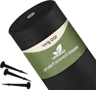 Onkruiddoek 200m² - Tuinfolie Vlies - Onkruid Vrij Houden - Waterdoorlatend 100 g/m² - 2m x 100m - Zwart