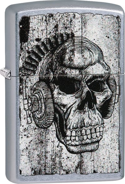 Aansteker Zippo Rick Rietveld Skull Headphone