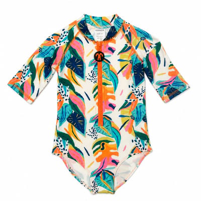 Ducksday - Zwempak - voor meisje - UV-werend - UPF50+ - met korte mouwen - Moana - Maat 4 jaar - 98/104