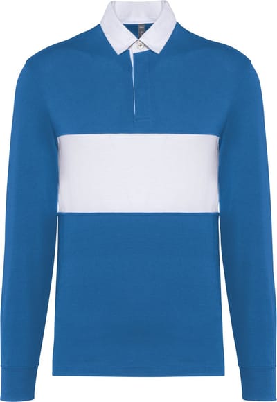 PROACT® Rugbypolo met lange mouwen PA429 - Sporty Royal Blue / White - S