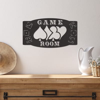 Wanddecoratie Game Room - Muurdecoratie Game Room - Muurdecoratie Hout - Wanddecoratie Hout - Muurdecoratie Woonkamer - Wanddecoratie Woonkamer - Wanddecoratie Industrieel - Wanddecoratie Dieren - Home Decor - Wall Line Art - 49 x 26.5 cm