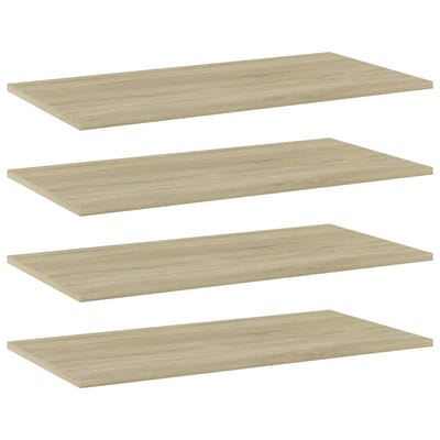 vidaXL - Wandschappen - 4 - st - 80x40x1,5 - cm - spaanplaat - sonoma - eikenkleurig