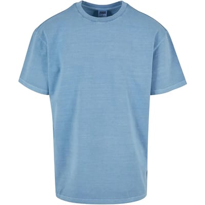 Urban Classics - Heavy Oversized Garment Dye Heren T-shirt - S - Blauw
