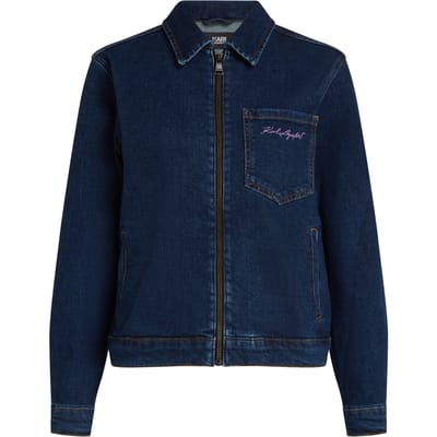 Karl Lagerfeld Essential Denim Jacket Dark Blue Denim Taglia: M | Giacche di jeans Outlet | Donna | Blu