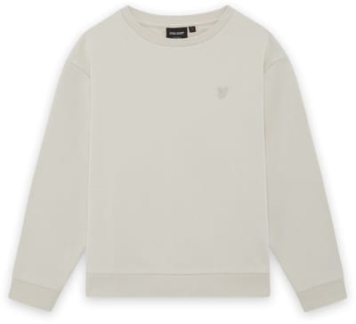 Lyle & Scott Heavy Weight Drop Shoulder Crew Neck Truien & Vesten Jongens - Sweater - Hoodie - Vest- Beige - Maat 134/140