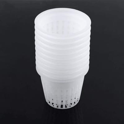 10 Pcs Heavy Duty Flower Pot Mesh Net Cup Basket - Hydroponics Plant Grow Clone Water Plants for Balcony Indoor Gardening - Need Content in HTML .