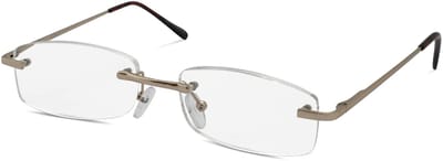 Leesbril Readr. LITE – Goud/Havanna - sterkte +1.00 - Randloos & ultralicht design - comfortabele unisex leesbril met flexveren