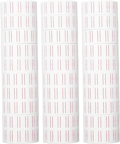 30 Rollen Datumstickers en Prijslabels, 15.000 Stuks voor Glazen, Dozen en Kantoorbenodigdheden, 21 x 12 mm