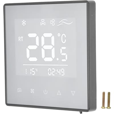 Thermostat numérique avec écran LCD tactile, contrôleur de température intelligent pour climatisation domestique noir