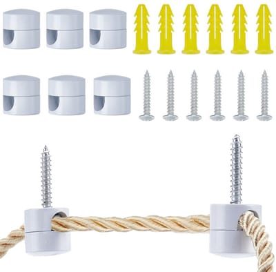 Golden crown - Swag-haken - Ophangsystemen - Aluminium - Witte plafondhaken - Hanglampen - Voor plafond - 8 stuks
