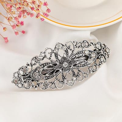 Koperen mode haarspeldjes accessoires bloem vrouwen haarspelden haarspelden hoofd haarspelden hoofdtooi lengte 80mm 1PC K06214 gray