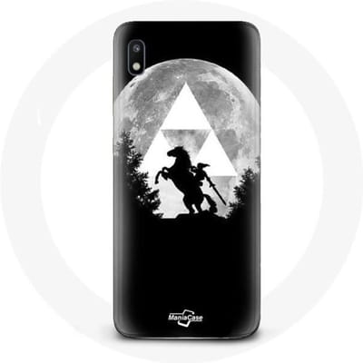 Coque pour Samsung Galaxy A10 - MANIACASE - Zelda Lune - Souple - Noir - Synthétique