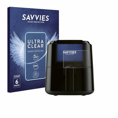 Savvies - Screenprotector voor SilverCrest SHFD 1400 C1 - Folie Beschermfolie transparant 6 Stuks