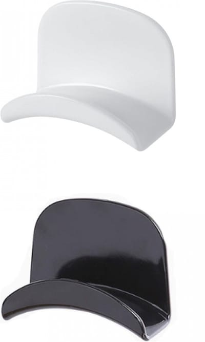 2 Stuks - Koptelefoonhaak - Headset Houder - Headset Standaard - Wit+Zwart - PP - 9*6,5*3,3 cm - Headset Haak - Hoofdtelefoon Haak Muurbeugel - Koptelefoon Houder voor onder Bureau - Zelfklevende Haakjes - Opberghaak voor koptelefoon