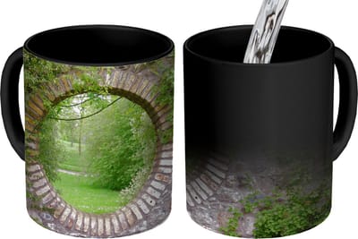 Magische Mok - Foto op Warmte Mokken - Koffiemok - Park - Doorkijk - Natuur - Magic Mok - Beker - 350 ML - Theemok