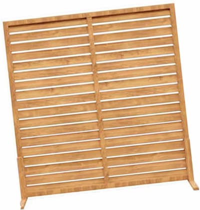 Houten tuinscherm - Privacyhek - Ruimte verdelen - Sluiterontwerp - 90x90cm - Houtkleur