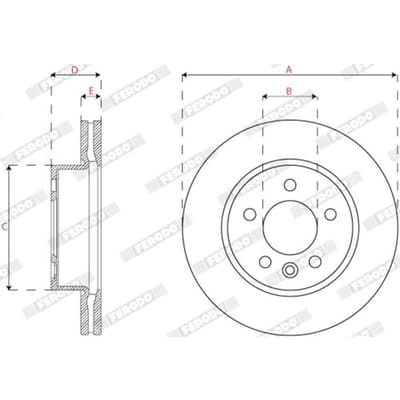 Remschijf FERODO FCR382A, 1 stuk